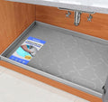 SIKADEER 37" x 22" Under Sink Mat Waterproof, Silicone Mat Kitchen Drawer Shelf by SIKADEER
