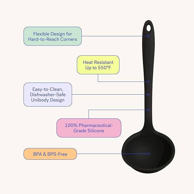 GIR: Get It Right Silicone Ladle Spoon –High Heat Resistant Kitchen Tool - Image 3