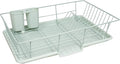 Sweet Home Collection 3 Piece Metal, Plasic Dish Drainer Rack Set by SweetHomeCollection
