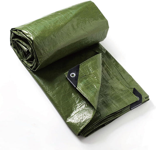 GUARD SHIELD Tarp Green 8x8 Feet Multi Purpose Waterproof Poly Tarp Cover 5mil