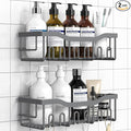 EUDELE Shower Caddy 2 Pack, Adhesive Shower Organizer by EUDELE