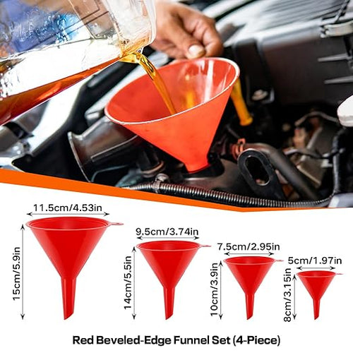 10Pcs Funnels for Automotive Use, Automotive Funnels Set, Wide Mouth Fuel Funnel - Image 2
