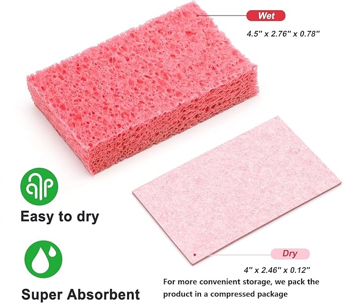 ARCLIBER Cleaning Scrub Sponge, Cellulose Non-Scratch - Image 2