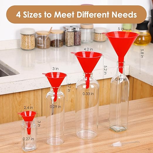 4 PCS Plastic Kitchen Funnel Set - Image 3