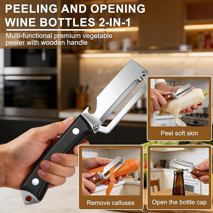 2PCS Premium 2-in-1 Vegetable Peeler - Image 7