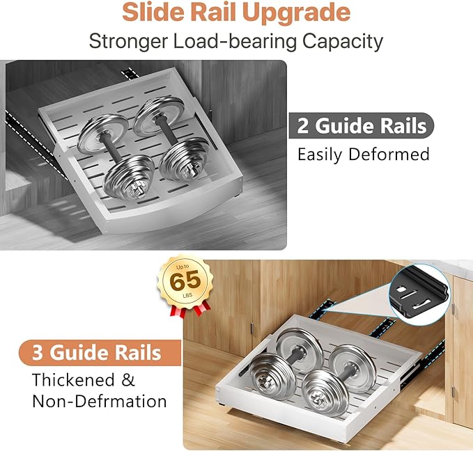 2 Pack Pull out Cabinet Organizer, Width Depth, - Image 5