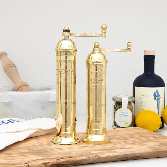 Alexander Home Original Greek Pepper Mill, 9-Inch Brass – European Manual - Image 6