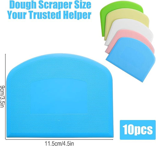 10 Pcs Plastic Bench Scraper for Baking - Image 2
