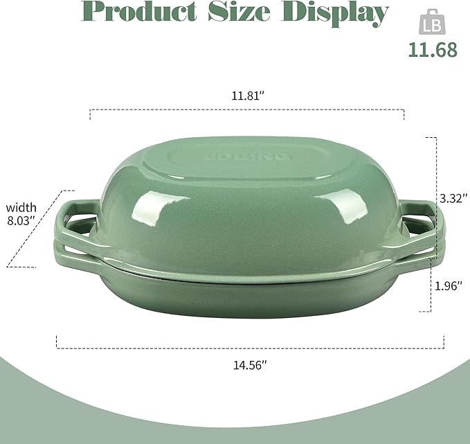 EDGING CASTING Enameled Cast Iron Oval Dutch Oven Pot - Image 2
