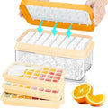 Ice Cube Tray, Ice Tray with Lid and Bin and Ice Scoop, Ice Cube Pop Out Tray by ZZWILLB