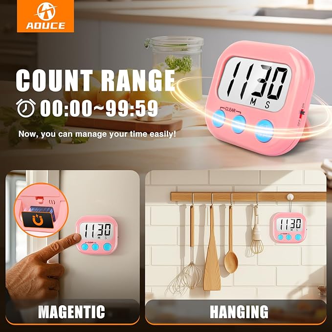 2 Pack Kitchen Timers Loud Ring Digital Timers - Image 4