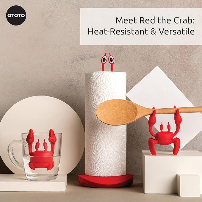 OTOTO Red The Crab Silicone Utensil Rest - Image 5