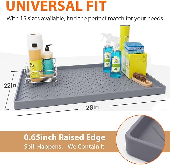 TigeJoy 28" x 22" Under Sink Mats - Image 2