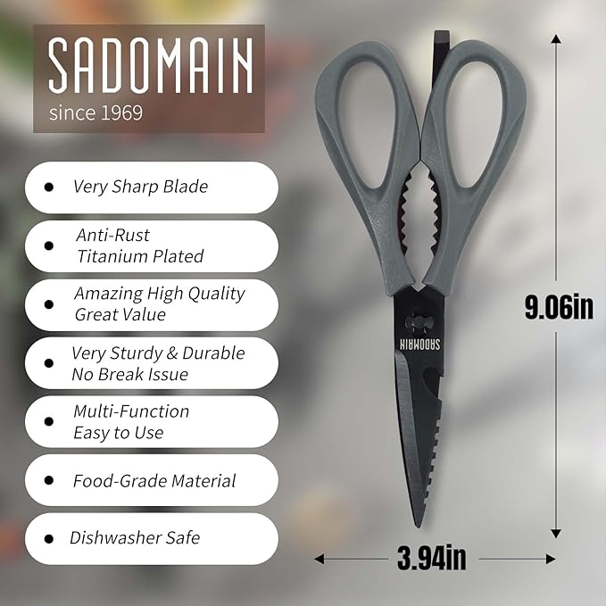 Kitchen Scissors All Purpose, Extra Sharp Kitchen Shears - Image 4
