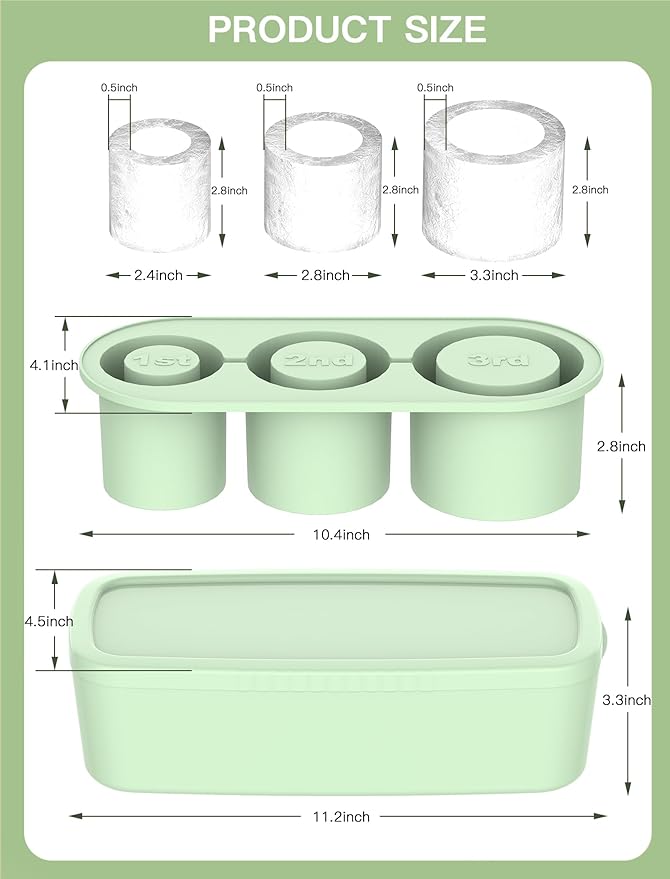 Ice Cube Tray for Tumbler Cup 30Oz-40Oz, Easy Fill and Release Ice Maker for - Image 3