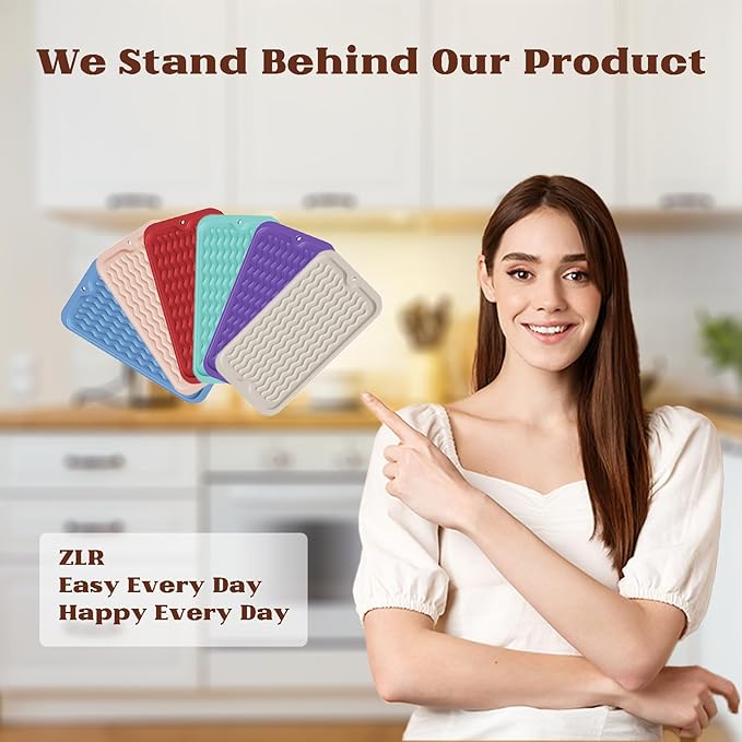 ZLR 2 Pcs Silicone Sponge Holder & Sink Caddy Tray - Image 9