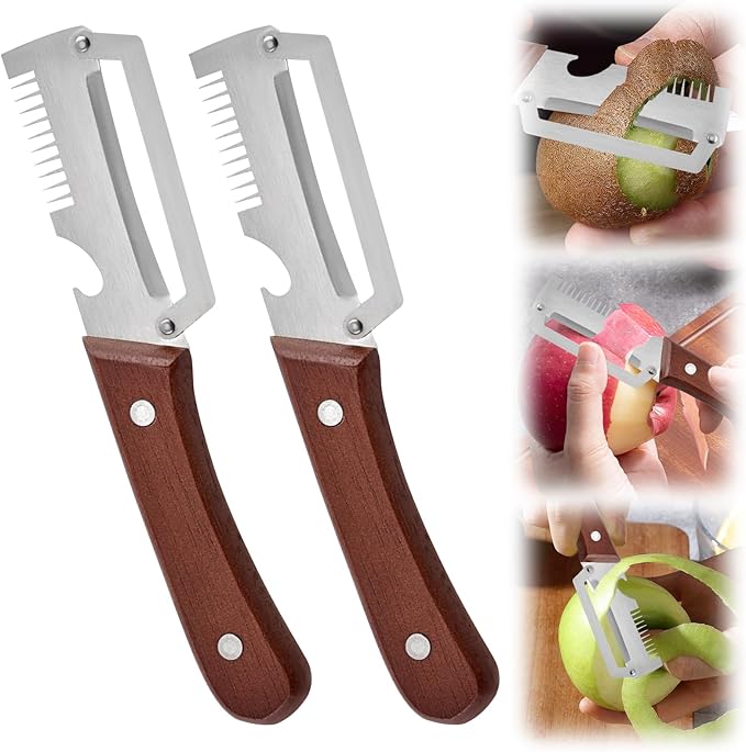 2Pcs Vegetable Peeler for Kitchen – 2026 New 3 in 1 Multifunctional Stainless by mtlsttbd