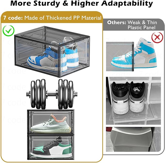 7 code Thicken & Sturdy Clear Shoe Storage Organizer - Image 6