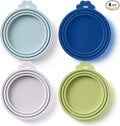 4 Pack Universal Pet Food Can Covers Lids by BasicHaus