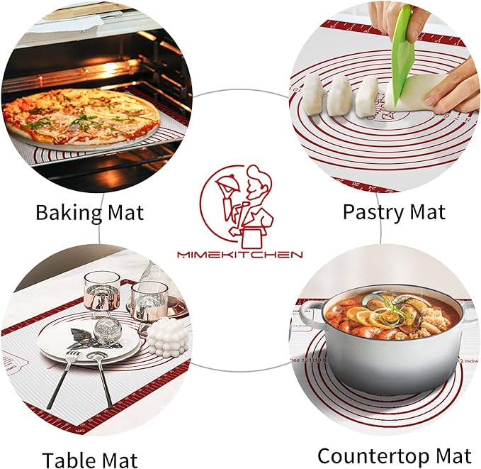 Silicone Baking Mat, Non Stick Pastry Mat Sheet - Image 3