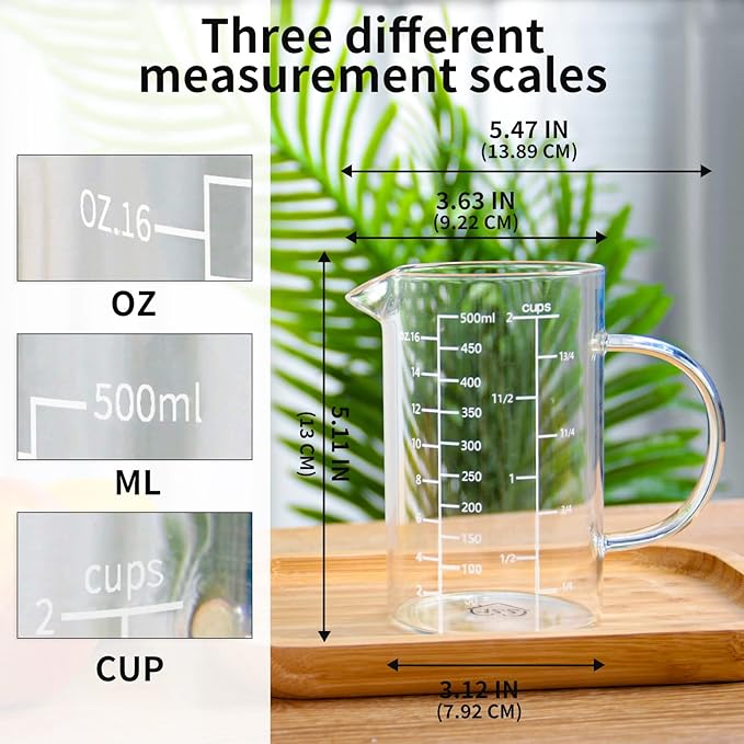 77L Glass Measuring Cup, High Borosilicate Glass Measuring Cup - Image 5