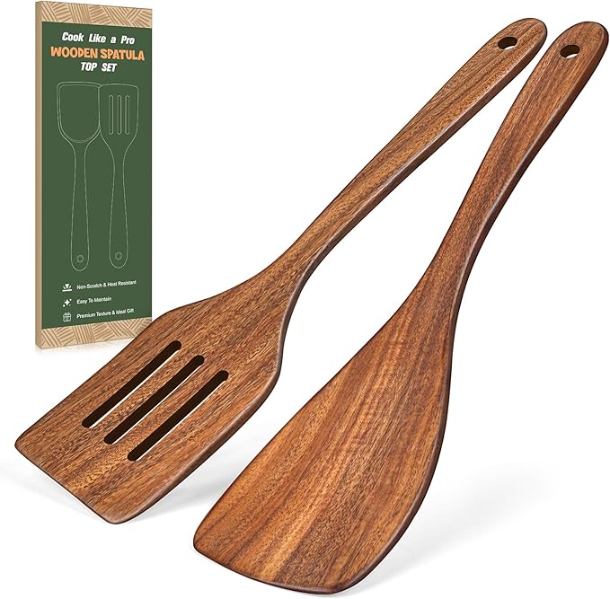2Pcs Wooden Spatula, Acacia Wooden Spatula by Unknown
