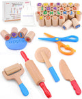 Wooden Dough Tools Kit for Kids, Dough Accessories by WoodsyJoy