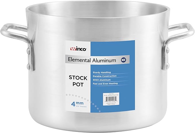 Winco Elemental Aluminum, 12 Qt Stock Pot - Image 6