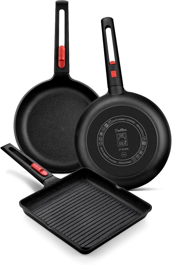 BRA COOKWARE Infinity Nonstick Ribbed Grill Pan | Cast Aluminum Searing Skillet - Image 10