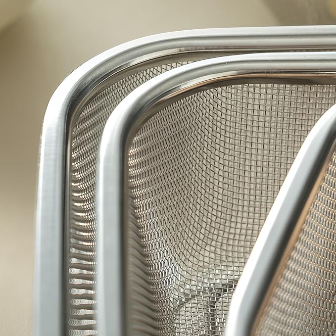 18/8 Stainless Steel Fine Mesh Strainer Basket - Image 7