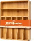 SMIRLY Silverware Drawer Organizer – Bamboo Kitchen Drawer Organizer, by Smirly