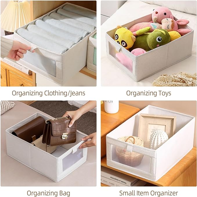 Linen Closet Organizers And Storage, 8 Pack Closet Storage Bins Linen Closet - Image 6