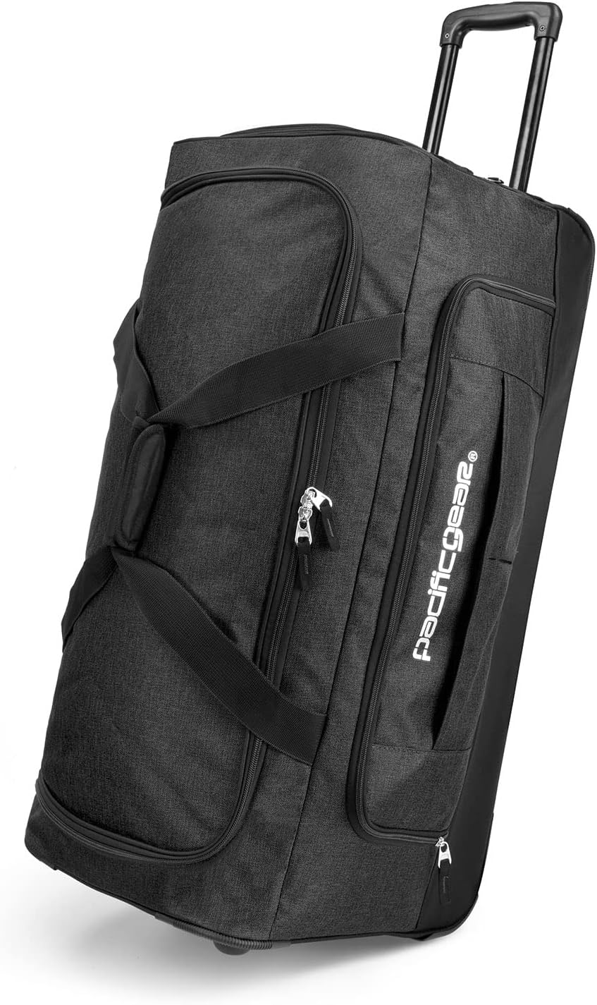 Pacific Gear Rolling Duffel Wheels, 30-inch Luggage, Hockey Bag, Heavy Duty
