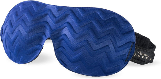 Bucky Ultralight Travel & Sleep Chevron Eye Mask, Navy, One Size