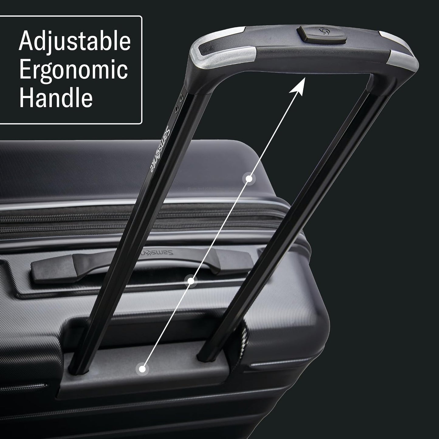 Samsonite Omni 2 Carry-On Hardside Luggage with 360° Spinner Wheels - Scratch Resistant Hardshell - TSA, Airline-Approved - Expandable Polycarbonate Shell for Lightweight Travel - Artic Silver