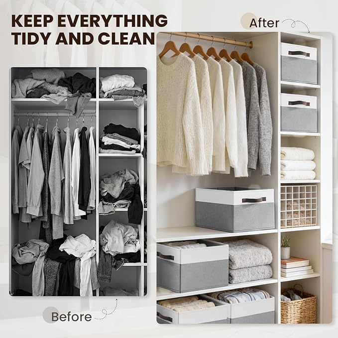 4 Pack Large Closet Storage Baskets Bins - Image 7