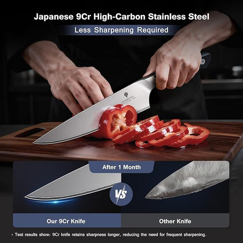 10 PCS Knife Set with Knife Sheath, Japanese Kitchen Knife Set with 5 Layers - Image 2