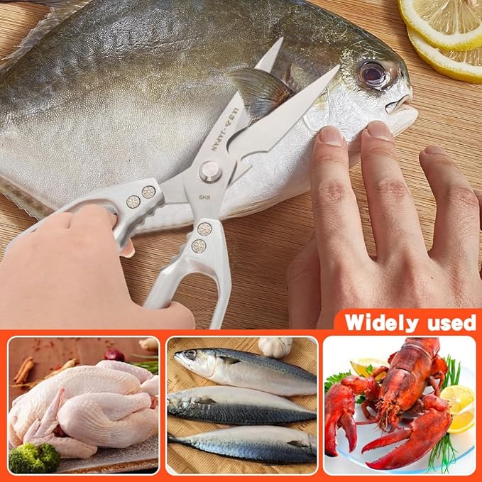 Kitchen Scissors Set Stainless Steel Kitchen Shear Heavy Duty Sharp Poultry - Image 6