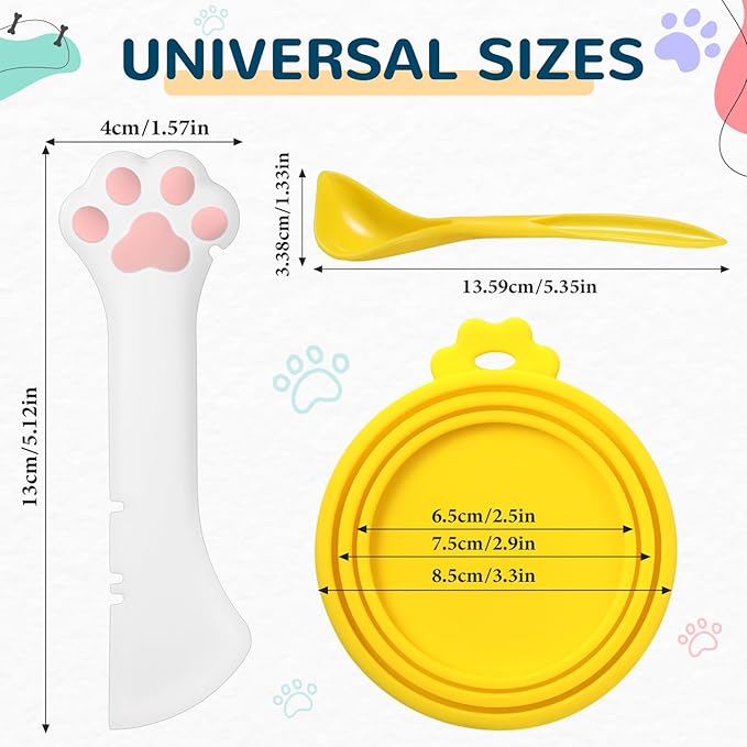 Uiifan Cat Food Lid Cat Food Can Covers Lids 8 Pcs Pet Can Supplies Set 5 - Image 2
