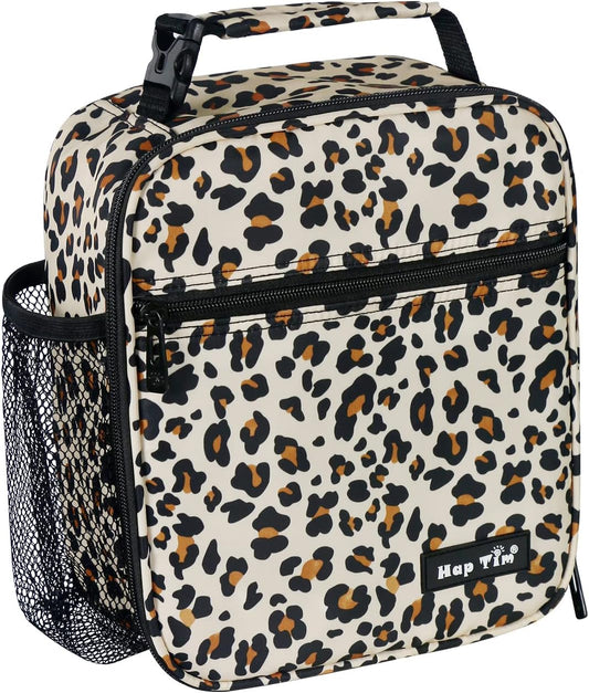 Hap Tim Insulated Lunch Bag Women, Reusable Lunch Box for Women, Adluts Lunchbox for Office Work, Portable Lunchbag, Leopard Print（18654-LP）
