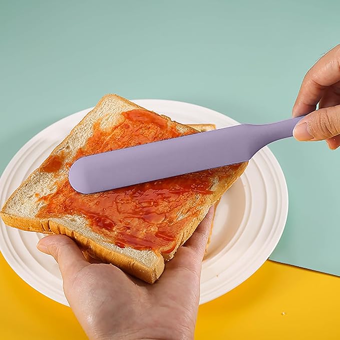 4 Pcs Silicone Jar Spatula Long Handle Kitchen Spatulas - Image 3