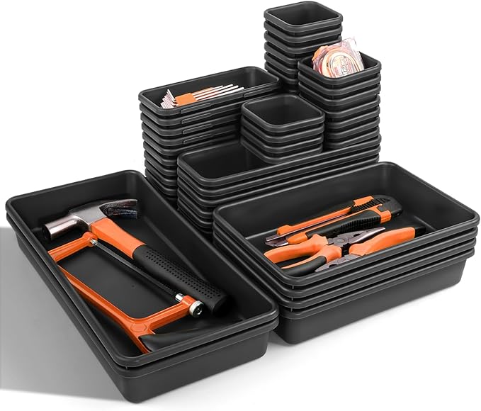 Takytao【48Pcs】【5 Size】Tool Box Organizer, Drawer Tool Organizer Tray Divider Set - Image 8