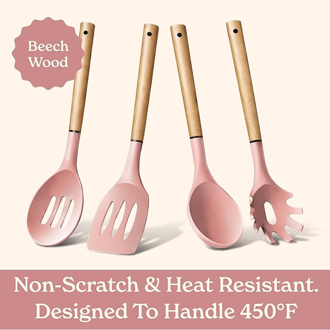 Country Kitchen Non Stick Silicone Utensil Set - Image 5