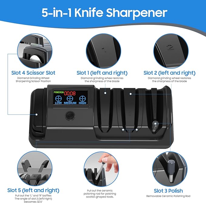 5-in-1 Electric Knife Sharpener - Image 2