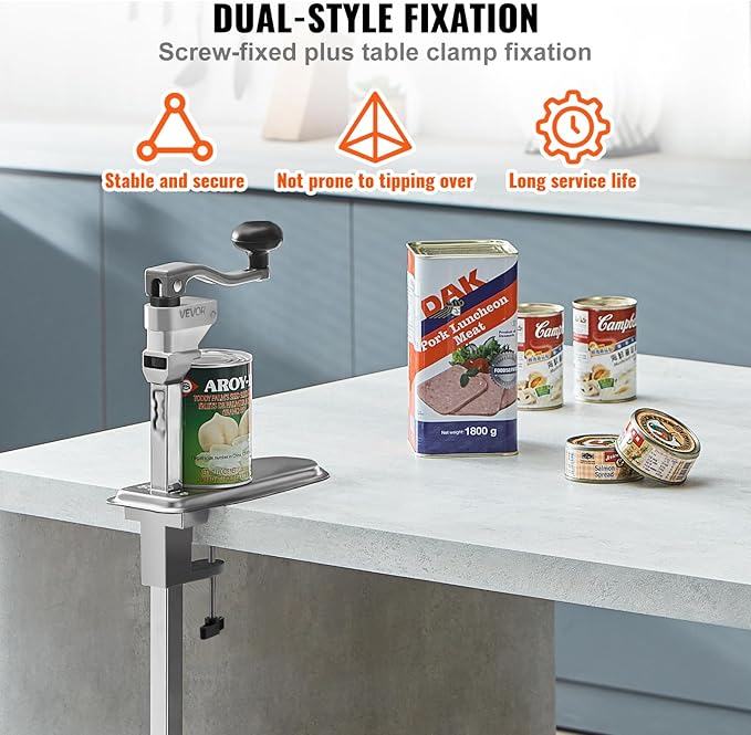 VEVOR Commercial Can Opener, Heavy-Duty Manual Tabletop Cans Opener - Image 4