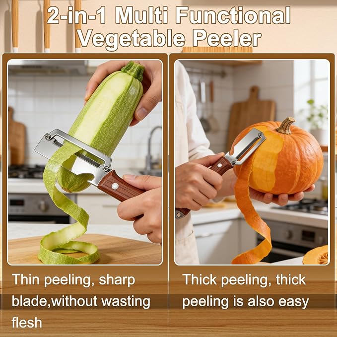 2PCS Premium 2-in-1 Vegetable Peeler - Image 2