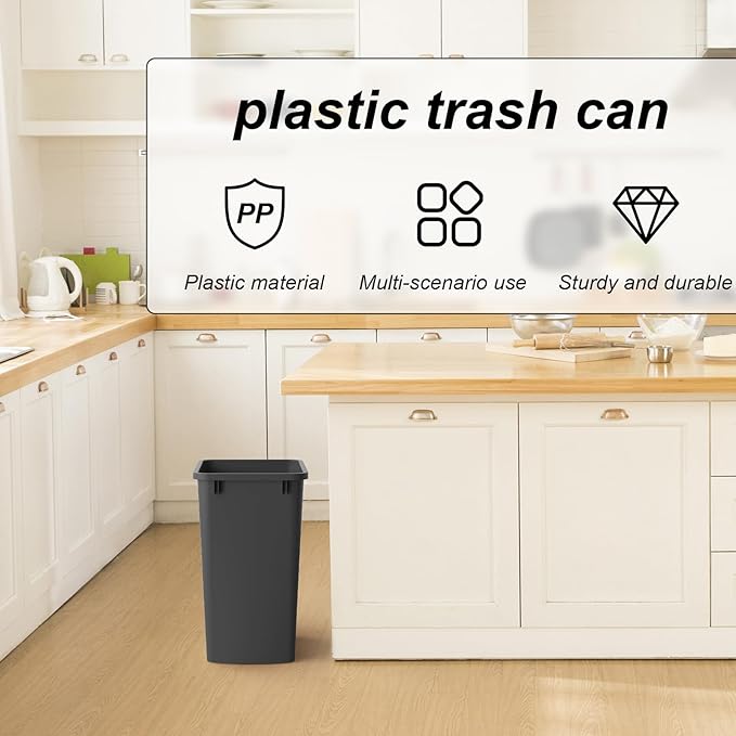 ROOMTEC 35QT Kitchen Trash Can, Sturdy and Lightweight Slim Trash Can, Trash - Image 10