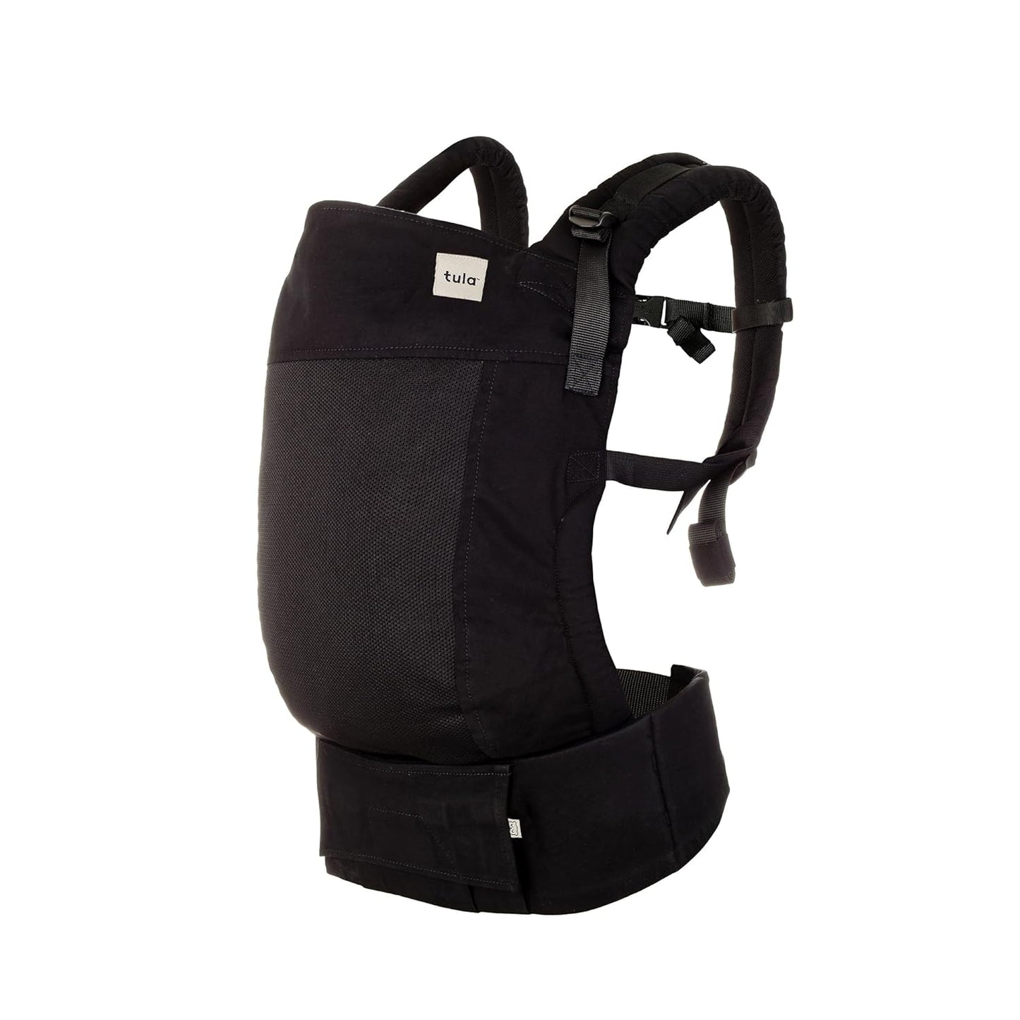 Baby Tula Breathable Mesh Panel Free-to-Grow Baby Carrier - Adjustable, Comfortable, Newborn to Toddler Carrier - Ergonomic Fit for 7lbs to 45lbs - Back & Front Carry Options - Urbanista (Black)