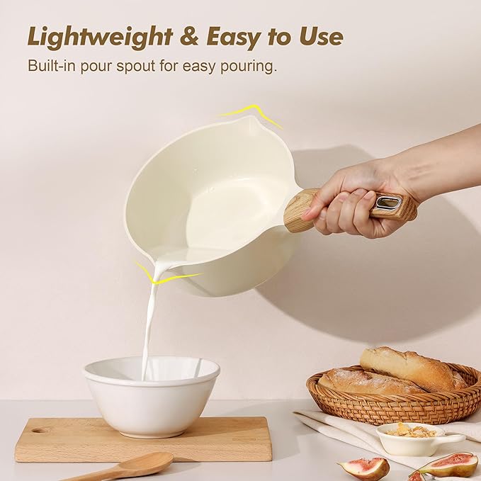 SENSARTE 1.5 & 2.5 Quart Ceramic Sauce Pan Sets - Image 5