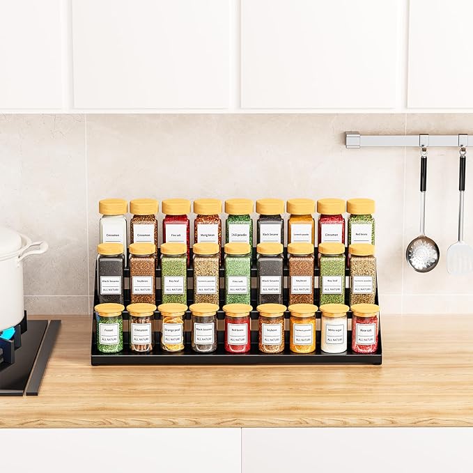 RCHYFEED Spice Rack Organizer for Cabinet, 3 Tier Spice Rack Expandable - Image 2
